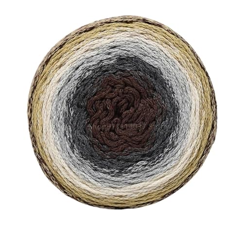 230 g Baumwollgarn mit Regenbogensegmenten, Farbverlauf, for Selbermachen, handgefertigt, gestrickt, gehäkelt, for Mütze, Tasche, Schal, Decke, Tasche, Kuchengarn für Anfänger(02) von ZGCrumphant