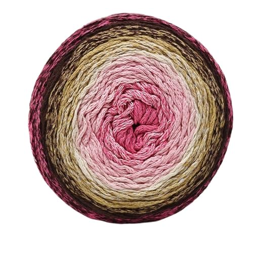 230 g Baumwollgarn mit Regenbogensegmenten, Farbverlauf, for Selbermachen, handgefertigt, gestrickt, gehäkelt, for Mütze, Tasche, Schal, Decke, Tasche, Kuchengarn für Anfänger(03) von ZGCrumphant