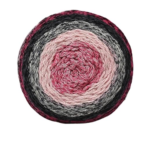 230 g Baumwollgarn mit Regenbogensegmenten, Farbverlauf, for Selbermachen, handgefertigt, gestrickt, gehäkelt, for Mütze, Tasche, Schal, Decke, Tasche, Kuchengarn für Anfänger(04) von ZGCrumphant