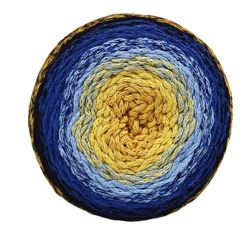 230 g Baumwollgarn mit Regenbogensegmenten, Farbverlauf, for Selbermachen, handgefertigt, gestrickt, gehäkelt, for Mütze, Tasche, Schal, Decke, Tasche, Kuchengarn für Anfänger(05) von ZGCrumphant