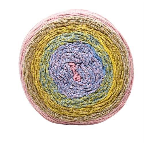 230 g Baumwollgarn mit Regenbogensegmenten, Farbverlauf, for Selbermachen, handgefertigt, gestrickt, gehäkelt, for Mütze, Tasche, Schal, Decke, Tasche, Kuchengarn für Anfänger(06) von ZGCrumphant