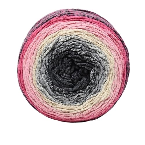 230 g Baumwollgarn mit Regenbogensegmenten, Farbverlauf, for Selbermachen, handgefertigt, gestrickt, gehäkelt, for Mütze, Tasche, Schal, Decke, Tasche, Kuchengarn für Anfänger(07) von ZGCrumphant
