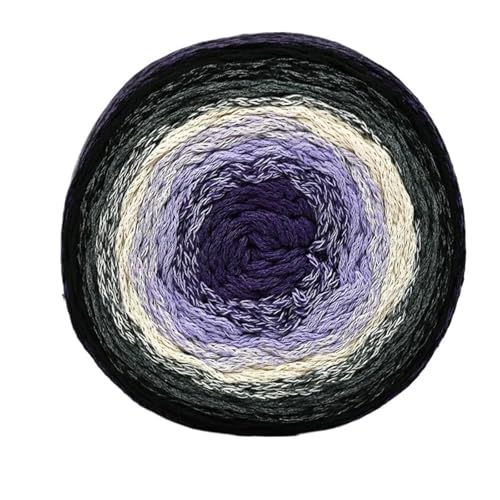 230 g Baumwollgarn mit Regenbogensegmenten, Farbverlauf, for Selbermachen, handgefertigt, gestrickt, gehäkelt, for Mütze, Tasche, Schal, Decke, Tasche, Kuchengarn für Anfänger(08) von ZGCrumphant