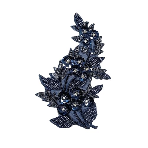 2PCS Sequin Embroidered Lace Bead Patch DIY Sewing Cloth Applique Collar Patches Dress Accessories Für Kleidung(Color5) von ZGCrumphant