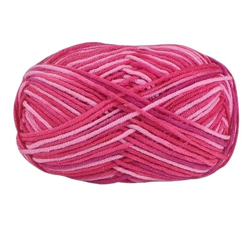 5 Stränge bunte, weiche Baumwoll-Strickwolle, Garn for Häkeln, Basteln, Häkeln, Effektgarn, DIY, Handstricken, Pullover, Kleidung für Anfänger(Color39) von ZGCrumphant