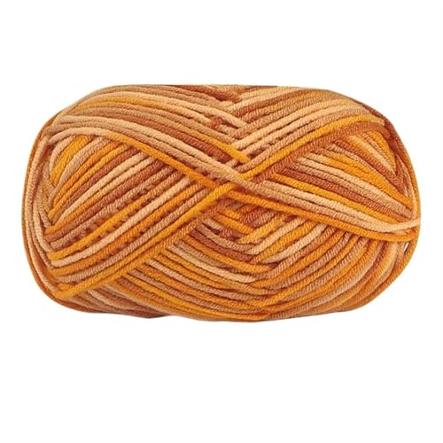 5 Stränge bunte, weiche Baumwoll-Strickwolle, Garn for Häkeln, Basteln, Häkeln, Effektgarn, DIY, Handstricken, Pullover, Kleidung für Anfänger(Color45) von ZGCrumphant