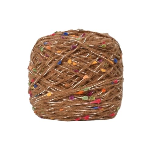 60g Haken Regenbogen Zucker Candy Bean Thread süße Garn Wolle for Stricken DIY Weben Handwerk Schal Hand gemischt Thread für Anfänger(Color 04) von ZGCrumphant