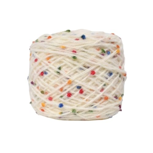 60g Haken Regenbogen Zucker Candy Bean Thread süße Garn Wolle for Stricken DIY Weben Handwerk Schal Hand gemischt Thread für Anfänger(Color 06) von ZGCrumphant