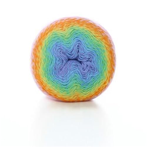 Baumwollgarn mit Regenbogenfarbverlauf, Handstrickgarn for Häkeln von Schals für Anfänger(Color4) von ZGCrumphant