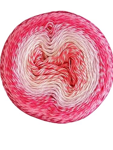 Baumwollmischung Garn 220g Farbverlauf Kuchen Thread DIY Handgewebte Schal Schal Regenbogen Rock für Anfänger(Color11) von ZGCrumphant