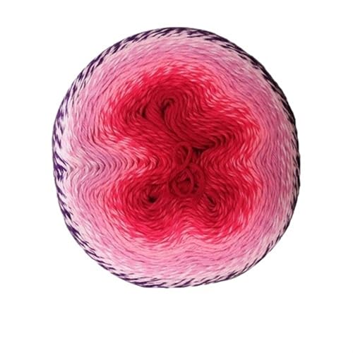 Baumwollmischung Garn 220g Farbverlauf Kuchen Thread DIY Handgewebte Schal Schal Regenbogen Rock für Anfänger(Color20) von ZGCrumphant