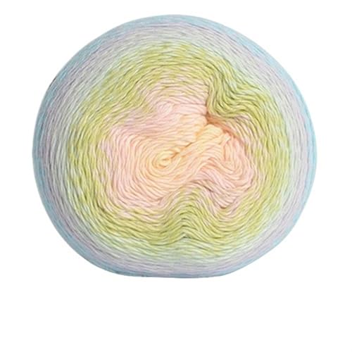 Baumwollmischung Garn 220g Farbverlauf Kuchen Thread DIY Handgewebte Schal Schal Regenbogen Rock für Anfänger(Color4) von ZGCrumphant