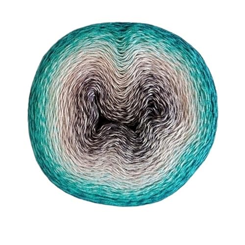 Baumwollmischung Garn 220g Farbverlauf Kuchen Thread DIY Handgewebte Schal Schal Regenbogen Rock für Anfänger(Color7) von ZGCrumphant