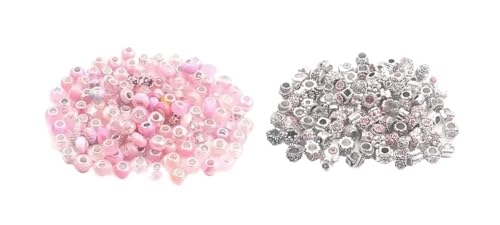 ZGCrumphant 10/31/62 Stück Perlen-Schmuckherstellungsset mit großem Loch, DIY-Fußkette, Armband, Ohrringe, Schlüsselanhänger, Schmuckzubehör(62pcs) von ZGCrumphant