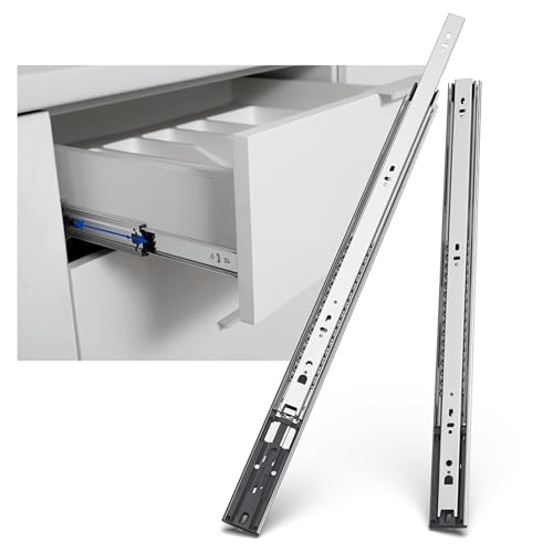 ZGCrumphant 12-16 Zoll Edelstahl-Schubladenführungen mit Soft-Close-Schubladenschiene, dreiteilige Schrankführungen, Möbelbeschläge für Schubladenauszüge(14 inches) von ZGCrumphant