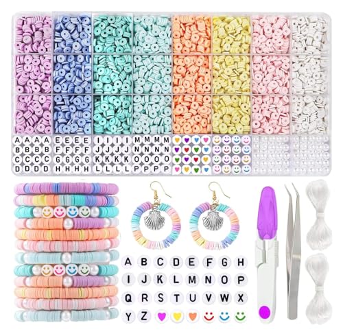 ZGCrumphant 3860 Stück Macarons-farbige Polymer Clay Perlen Set Flache Chip Perlen for Einzigartige Armband Halskette Herstellung Buchstaben Perlen DIY Zubehör ZGCrumphant 3860 Stück Macarons-farbige Polymer Clay Perlen Set Flache Chip Perlen for Einzigartige Armband Halskette Herstellung Buchstaben Perlen DIY Zubehör von ZGCrumphant