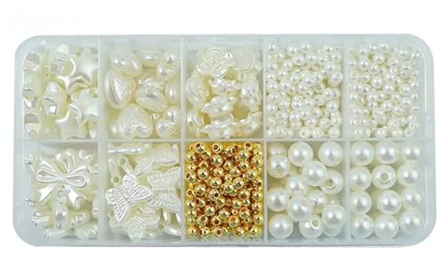 ZGCrumphant Goldene Abstandsperlen for die Herstellung von Armbändern, Verschiedene DIY-Perlen, Acryl-Alphabet-Perlen-Set for die Schmuckherstellung(Color 3) von ZGCrumphant