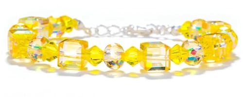 ZGCrumphant Kristallperlen-Set, AB-Farben, Armband-Herstellungsset, Glaswürfel, Funkelnde Schmetterlingsperlen for die Schmuckherstellung, Halsketten, DIY-Bastelarbeiten(Color 5) von ZGCrumphant