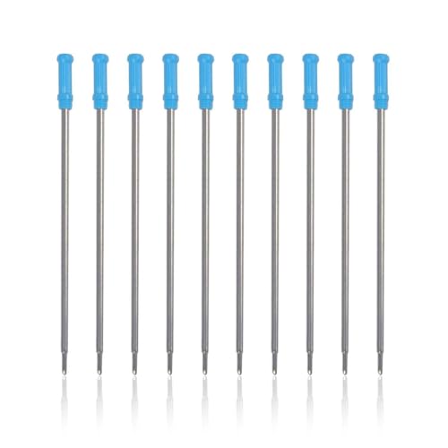 10 Stück Blaue Metallminen, Kugelschreiber-Ersatzminen, Büro- Und Schulbedarf, Kugelschreiber-Zubehör, Lernpapier von ZGDEIWGF