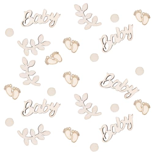 200 Stück Babyparty-Konfetti, Babyparty-Holzchips, Blätter-Holzkonfetti, Tischdekoration Holzchips 200 Stück Babyparty-Konfetti, Babyparty-Holzchips, Blätter-Holzkonfetti, Tischdekoration Holzchips von ZGDEIWGF
