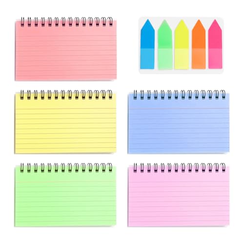 5 Linierte Karteikarten, 100 Farbige Aufkleber, Zerreißbares Spiralnotizbuch, Notizkarte, Erinnerungskarte, Tragbares Notizbuch, Verwendet In Schulen Und Büros 5 Linierte Karteikarten, 100 Farbige Aufkleber, Zerreißbares Spiralnotizbuch, Notizkarte, Erinnerungskarte, Tragbares Notizbuch, Verwendet In Schulen Und Büros von ZGDEIWGF