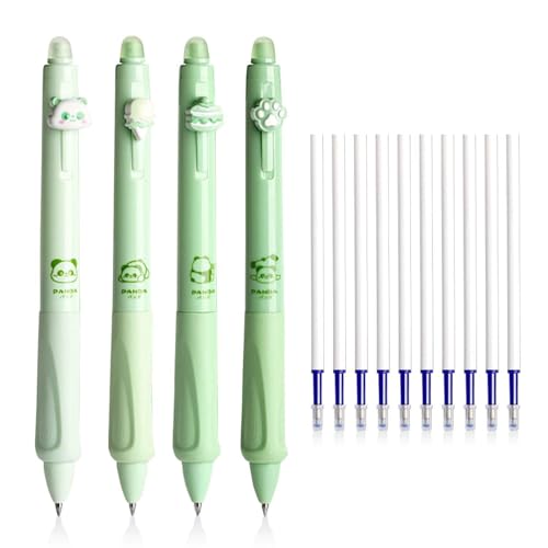 ZGDEIWGF 4 Stück Blaue Löschbare Stifte Und 10 Stück Nachfüllungen, 0,5 Mm Spitze, Kugelschreiber-Set, Tier-Kugelschreiber, Schulbedarf, Süßes Briefpapier ZGDEIWGF 4 Stück Blaue Löschbare Stifte Und 10 Stück Nachfüllungen, 0,5 Mm Spitze, Kugelschreiber-Set, Tier-Kugelschreiber, Schulbedarf, Süßes Briefpapier von ZGDEIWGF