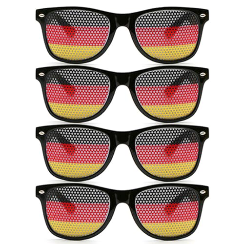 ZGDEIWGF 4 Stück Flaggen-Sonnenbrillen, Party-Sonnenbrillen, Modebrillen, Partyzubehör, Partykleid-Accessoires, Sonnenbrillen Für Damen Und Herren ZGDEIWGF 4 Stück Flaggen-Sonnenbrillen, Party-Sonnenbrillen, Modebrillen, Partyzubehör, Partykleid-Accessoires, Sonnenbrillen Für Damen Und Herren von ZGDEIWGF