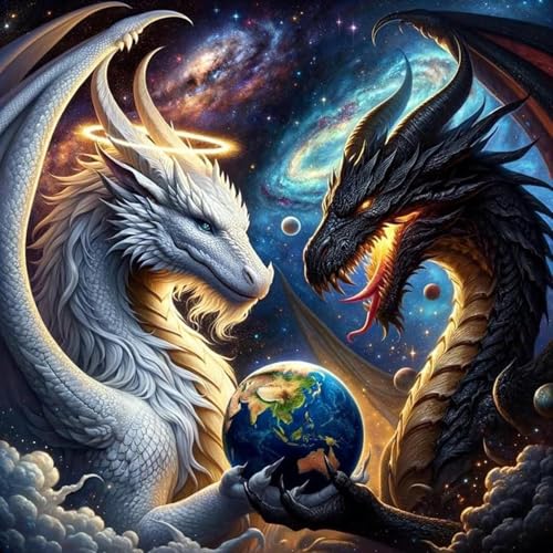 5D Diamond Painting Drache,Bunter Drachen Diamant Painting Set für Erwachsene,Diamantmalerei für erwachsene Anfänger,Full Drill Stickerei Set für Wanddekoration,Ideal als Geschenk für Zuhause -30x30cm von ZGDYi