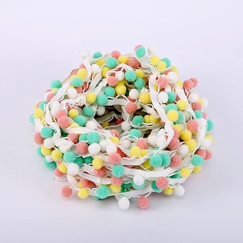 10m Mini Pom Poms, 3 cm DIY Kreative Pompon, Mini Pompons Bunt, Weiche Filzkugeln Bunt Klein für Weihnachtsbaum Dekoration (C) von ZGHQHCDRH
