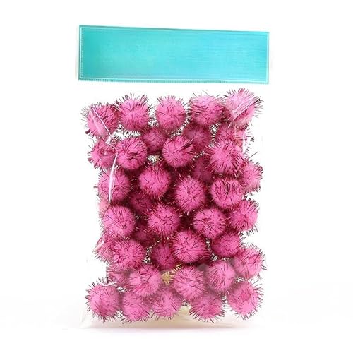 2000 Stück Plush Pompons mit Bunt Glitzer, Mini Pompons, Pompons zum Basteln,für Ostern DIY Kreativen Handwerk Nähen Dekorationen,Gemischte Größen,Bunt (1,all size total 6000pc) von ZGHQHCDRH