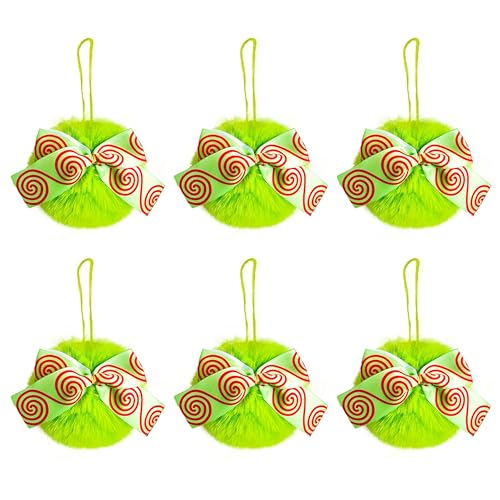 8cm Kunstfell Pompon 6 Stück Fellbommel Fake fur Bommel Haarkugel Anhänger DIY für Tasche Basteln Mehrweg Weihnachtsbaum Deko (A-6 cm) von ZGHQHCDRH