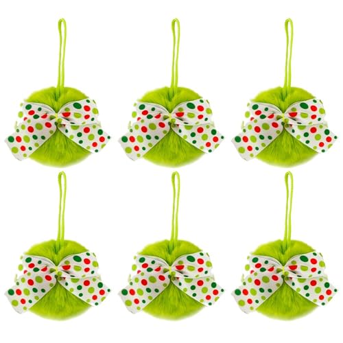 8cm Kunstfell Pompon 6 Stück Fellbommel Fake fur Bommel Haarkugel Anhänger DIY für Tasche Basteln Mehrweg Weihnachtsbaum Deko (B-6 cm) von ZGHQHCDRH