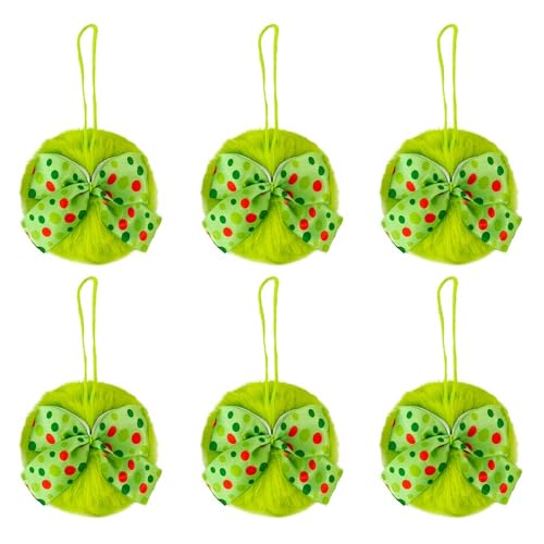 8cm Kunstfell Pompon 6 Stück Fellbommel Fake fur Bommel Haarkugel Anhänger DIY für Tasche Basteln Mehrweg Weihnachtsbaum Deko (D-8 cm) von ZGHQHCDRH