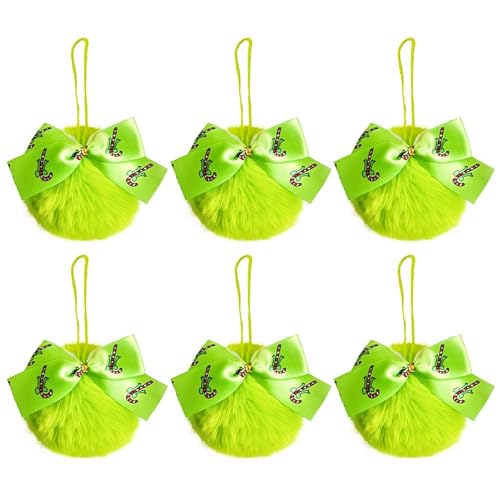 8cm Kunstfell Pompon 6 Stück Fellbommel Fake fur Bommel Haarkugel Anhänger DIY für Tasche Basteln Mehrweg Weihnachtsbaum Deko (F-8 cm) von ZGHQHCDRH
