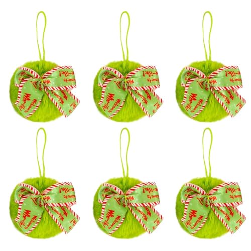 8cm Kunstfell Pompon 6 Stück Fellbommel Fake fur Bommel Haarkugel Anhänger DIY für Tasche Basteln Mehrweg Weihnachtsbaum Deko (G-8 cm) von ZGHQHCDRH