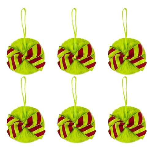 8cm Kunstfell Pompon 6 Stück Fellbommel Fake fur Bommel Haarkugel Anhänger DIY für Tasche Basteln Mehrweg Weihnachtsbaum Deko (I-8 cm) von ZGHQHCDRH