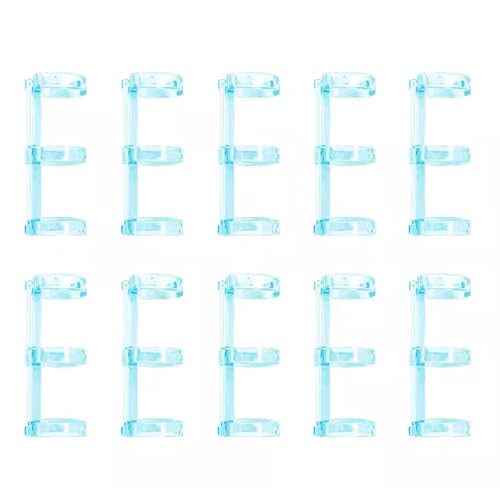 Binderringe, 10 Stück Bindering-Clips, 3-Ring-Lose-Blatt-Binder, Buchringe, Ringbuch-Clips for Notizbuch, Tagebuch, Fotoalbum, Bindung(Blu) von ZGHQHCDRH