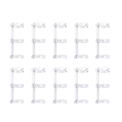 Binderringe, 10 Stück Bindering-Clips, 3-Ring-Lose-Blatt-Binder, Buchringe, Ringbuch-Clips for Notizbuch, Tagebuch, Fotoalbum, Bindung(Wit) von ZGHQHCDRH