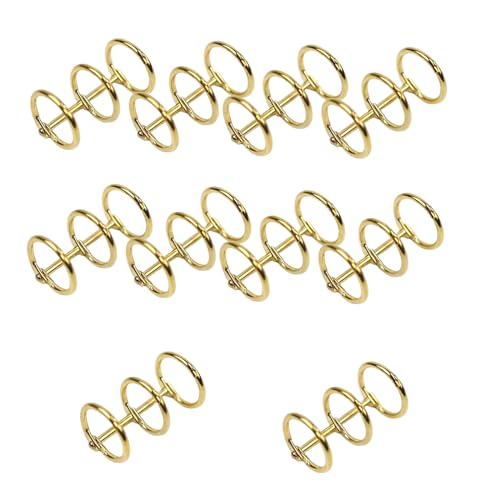 Binderringe, 10 Stück Bindering-Clips, 3-Ring-Lose-Blatt-Binder, Buchringe, Ringbuch-Clips for Notizbuch, Tagebuch, Fotoalbum, Bindung von ZGHQHCDRH