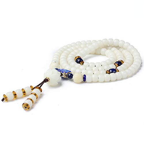 Bodhi-Perlen Armband, Mala-Armband, 108 Armband Holzperlen 6/7/8 mm Original mit Lotusanhänger tibetisch-buddhistisches Gebet Mala Elastische Halskette handgefertigt Makramee Nationalstil Schmuck Bodhi-Perlen Armband, Mala-Armband, 108 Armband Holzperlen 6/7/8 mm Original mit Lotusanhänger tibetisch-buddhistisches Gebet Mala Elastische Halskette handgefertigt Makramee Nationalstil Schmuck von ZGHQHCDRH