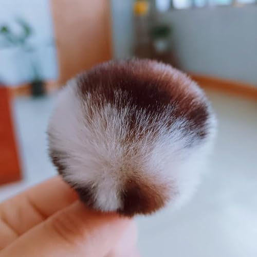 Fellbommel für Mützen Kunstfell Pompon 50 Stück Künstlicher Haarball Nachahmung Fuchs Waschbär Haarkugel Anhänger DIY 3/4/5cm für Mützen Schuhe Schals Taschen Schlüsselanhänger (3 CM,2) von ZGHQHCDRH