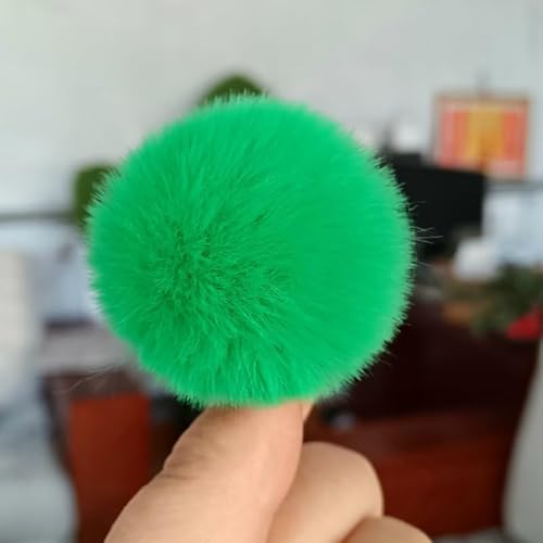 Fellbommel für Mützen Kunstfell Pompon 50 Stück Künstlicher Haarball Nachahmung Fuchs Waschbär Haarkugel Anhänger DIY 3/4/5cm für Mützen Schuhe Schals Taschen Schlüsselanhänger (4 CM,12) von ZGHQHCDRH