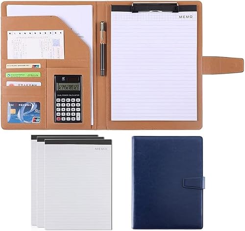 Mappen, Executive-Datei Organizer for juristische Dokumente Visitenkartenhalter inklusive Schreibblock im Briefformat(Blue) von ZGHQHCDRH