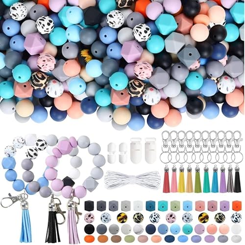 ZGHQHCDRH 200 Stück Silikon Perlen Set 15 mm Silikonperlen zur Herstellung von Schlüsselanhängern, Armbänder, Stifte, Basteln, Schmuckherstellung ZGHQHCDRH 200 Stück Silikon Perlen Set 15 mm Silikonperlen zur Herstellung von Schlüsselanhängern, Armbänder, Stifte, Basteln, Schmuckherstellung von ZGHQHCDRH