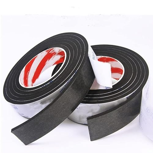 ZGHQHCDRH 5 m schwarzes doppelseitiges Klebeband aus EVA-Schaum – stark klebend, kollisionssicher, wasserdicht, flammhemmend for Abdichten von Türrahmenspalten(1mmx10mm) von ZGHQHCDRH