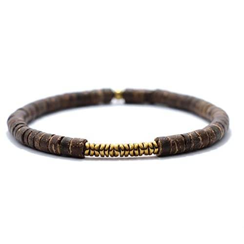 ZGHQHCDRH Bodhi-Perlen Armband, 1 Stück Boho Handgemachtes Antikes Holzarmband Handgemachtes Natursteinarmband Männer Schmuck-Lava(Wood) von ZGHQHCDRH