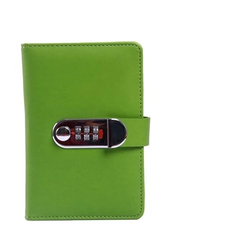 ZGHQHCDRH Notizbuch, Notebook Tragbares kreatives Passwort-Tagebuch Multifunktions-Notizblock mit Sperrung Schreibwaren Notizbücher und Tagebücher Skizzenbuch(Green) von ZGHQHCDRH