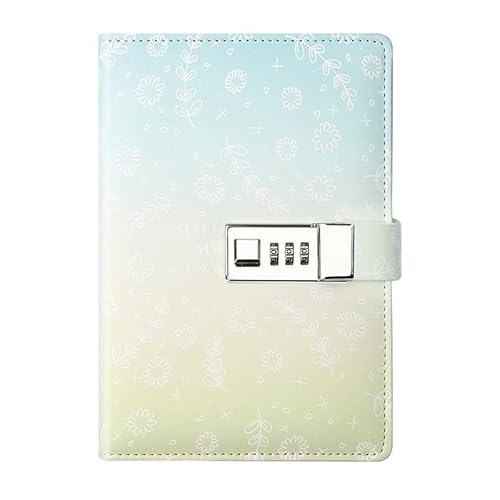 ZGHQHCDRH Notizbücher, Notebook B6 Passwort Buch Einfache Stil Notebook Handbuch Mit Schloss Frische Passwort Tagebuch(Green) von ZGHQHCDRH