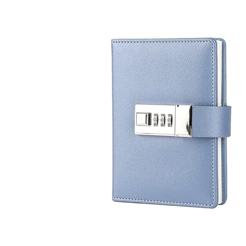 ZGHQHCDRH Notizbücher, Notebook Tragbares Notebook Kreatives tragbares Tagebuch mit Schloss Einfaches personalisiertes Studentenpasswort-Notizbuch(Blue) von ZGHQHCDRH