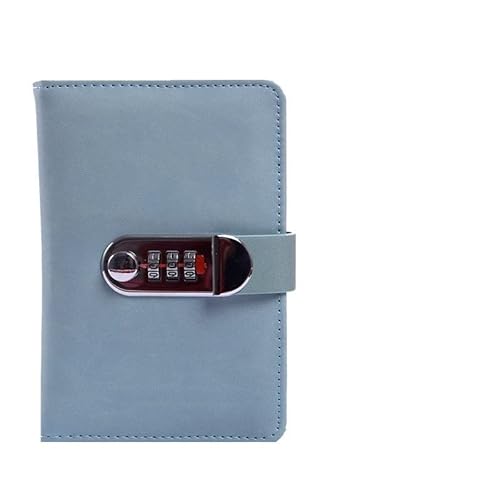 ZGHQHCDRH Notizbücher, Notebook Tragbares kreatives Passwort-Tagebuch Multifunktions-Notizblock mit Sperrung Schreibwaren Notizbücher und Tagebücher Skizzenbuch(Light Blue) von ZGHQHCDRH